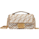 Fendi Baguette Chain Midi Raffia Bag - White