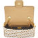 Fendi Baguette Chain Midi Raffia Bag - White