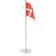 Piet Hein DK Flag Pole Tri- Superellipse Foot Brushed Stainless Steel Prydnadsfigur 25cm