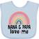 Inktastic Nana & Papa Love Me Girls Grandchild Rainbow Baby Bib