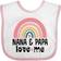 Inktastic Nana & Papa Love Me Girls Grandchild Rainbow Baby Bib