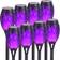 RIDALUX Solar Lights for Outside with Flickering Flame Purple Ground Lighting