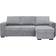 Carryhome Velours Grey Sofa 244cm 3-Sitzer