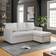 Serta Clancy Convertible Sectional Cream Sofa 77.2" 3 Seater