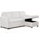 Serta Clancy Convertible Sectional Cream Sofa 77.2" 3 Seater
