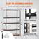 VEVOR 5-Tier Black Shelving System 182.9x121.9cm