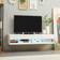 Homcom Wall Mounted High Gloss White TV Bench 150x40cm