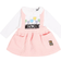 Moschino Teddy Balloons T-Shirt & Dungaree Skirt Co-Ord Set - Pink