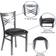 Flash Furniture Hercules Black Vinyl/Clear Kitchen Chair 32.2"