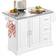 SoBuy Extendable White Förvaringsskåp 130x91cm