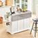 SoBuy Extendable White Opbevaringsskab 130x91cm