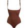 Shapermint Essentials Open Bust Bodysuit Shaper Panty - Chocolate