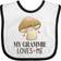 Inktastic Grammie Loves Me Granddaughter Mushroom Baby Bib