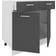 VCM Esilo White/Anthracite Rullebord 46x80cm