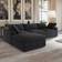 Bed Bath & Beyond L-shape Linen Black Sofa 120.4" 4 Seater