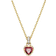 Swarovski Stilla Pendant Necklace - Gold/Red/Transparent