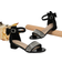 Shein Glamorous Ankle Strap Sandals For Girls, Faux Suede Bow & Rhinestone Decor Flat Sandals