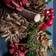 Festive Wreath Pine Cones and Berries Gold/Red Decoration 36cm