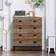 Homcom Bedroom Unit Storage Brown Chest of Drawer 80x95cm