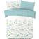 Dreamscene Floral Check White/Blue Duvet Cover White, Blue, Green (198x137cm)