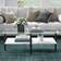 Blue Elephant Otto Clear/Black Coffee Table 55.9x119.4cm