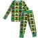 Småfolk Kid's Patterned Pajamas With Excavators - Green