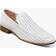 Stacy Adams Shoes Winden Moc Toe Perf Slip On White