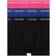 Calvin Klein Cotton Stretch Wicking Trunks 3-pack - Wildflower/Hideaway Blue/Black