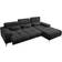 Poco Speed ​​Black Sofa 285cm 3-Sitzer