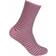 Life Wear Diabetic Socks with Roll Top in Bamboo - Pink/Grey Stripes