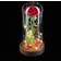 Relaxdays Eternal Rose with Light Chain Red Dekoration