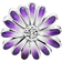 Pandora Daisy Charm - Silver/Purple/Transparent