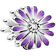 Pandora Daisy Charm - Silver/Purple/Transparent