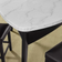 Steve Silver Carrara White/Black Dining Table 60x60"