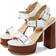 Michael Kors Colby Leather Platform - Optic White