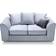 Abakus Direct Chicago Silver Blue Sofa 168cm 2 Seater