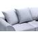 Abakus Direct Chicago Silver Blue Sofa 168cm 2 Seater