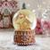 Gisela Graham House Man Musical Christmas Snow Gingerbread Globe 10cm