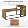 Homcom Industrial Style Black & Brown Coffee Table 90x48cm 2pcs