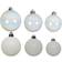 Decoris Baubles White Iris Christmas Tree Ornament 6cm 30pcs