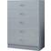 Fwstyle Contemporary Grey Gloss Chest of Drawer 70x100cm