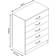 Fwstyle Contemporary Grey Gloss Chest of Drawer 70x100cm