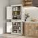 Homcom Kitchen Cupboard With 4 Doors White Storage Cabinet 80x180cm