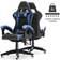 Bigzzia Gaming Chair with Adjustable Headrest and Lumbar Support - Black/Blue