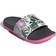 Adidas Girls' Adilette Comfort Slide Sandals Little Cardinal/White/Pink