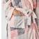 Dreamscene Check Hooded Dressing Gown Fleece Bathrobe Unisex - Blush Pink