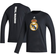 Adidas Men's Black Real Madrid Vertical Wordmark Long Sleeve T-shirt