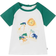 Carrément Beau Boy's Cotton Safari T-Shirt - White & Green