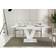 Perspectives Solid Extendable Shiny White Dressing Table 80x120cm