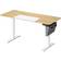 Songmics Height Adjustable Pastel Yellow/Basic White Writing Desk 60x120cm